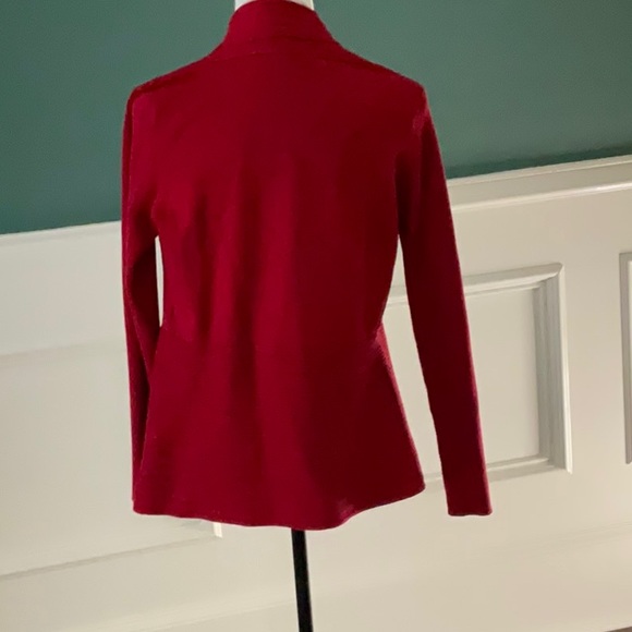 Hannah Red Cardigan Knit Size Medium - Picture 3 of 6